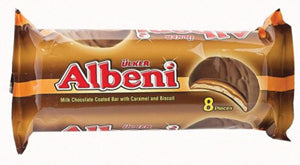 Ulker Albeni Ring Milk Chocolate Coated Bar w/Caramel & Biscuit (8pcs) - 344g