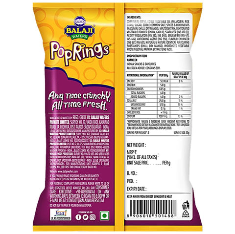 Balaji Wafers Masala Corn Puff Pop Rings 65g