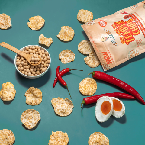 Aducktive: Spicy Salted Egg Tempeh Chips