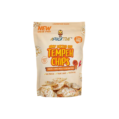 Aducktive: Spicy Salted Egg Tempeh Chips